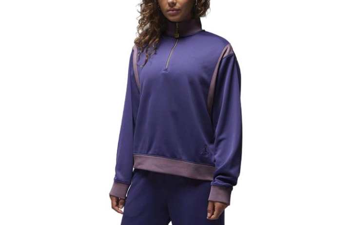 Jordan Jordan Sweatshirts Women's Sky Purple Stand Collar Moderate Regular