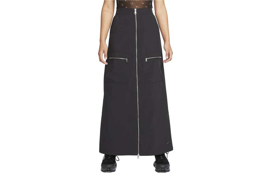 Nike Nike SPORTSWEAR TECH PACK Casual Long Skirts Women's Black Moderate Long Other