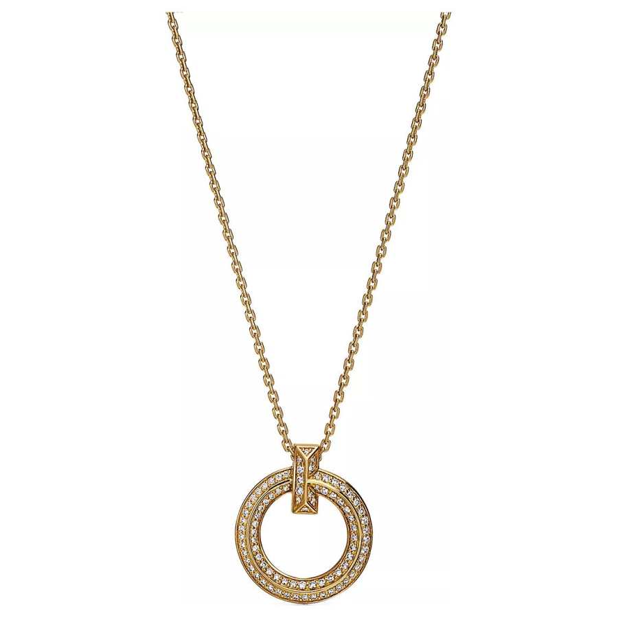 TIFFANY & CO. T Necklaces Women's Gold