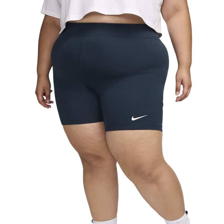 Nike Nike Sportswear Classics Women's High Waisted 8' Biker Shorts Plus Size Cycling Pants Women's Marine Blue