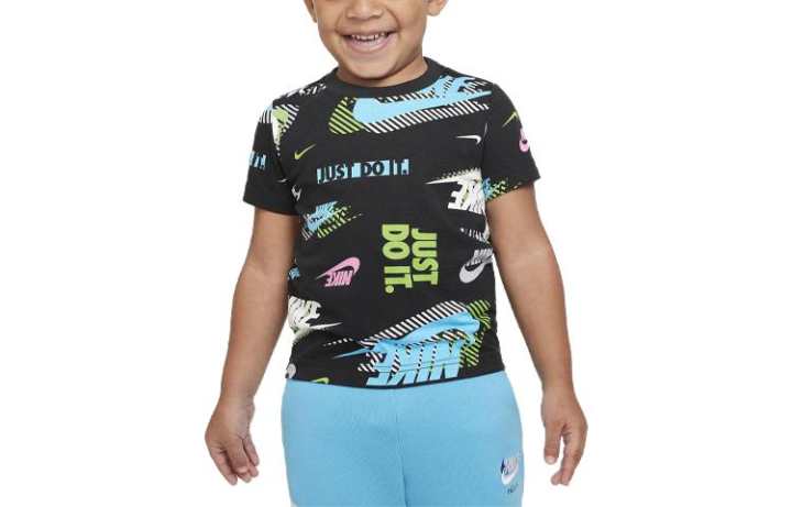 Nike Nike T Shirt Kids' Apparel Active Pack Printed Tee Black Infant And Toddler