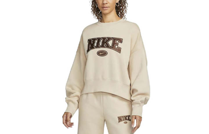 Nike Nike Sweatshirts Women's Khaki Crew Neck Moderate Regular