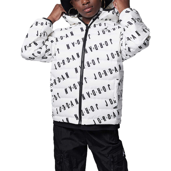 Jordan Jordan Down Jacket Air Jordan Print Puffer Jacket Sail White Kids'