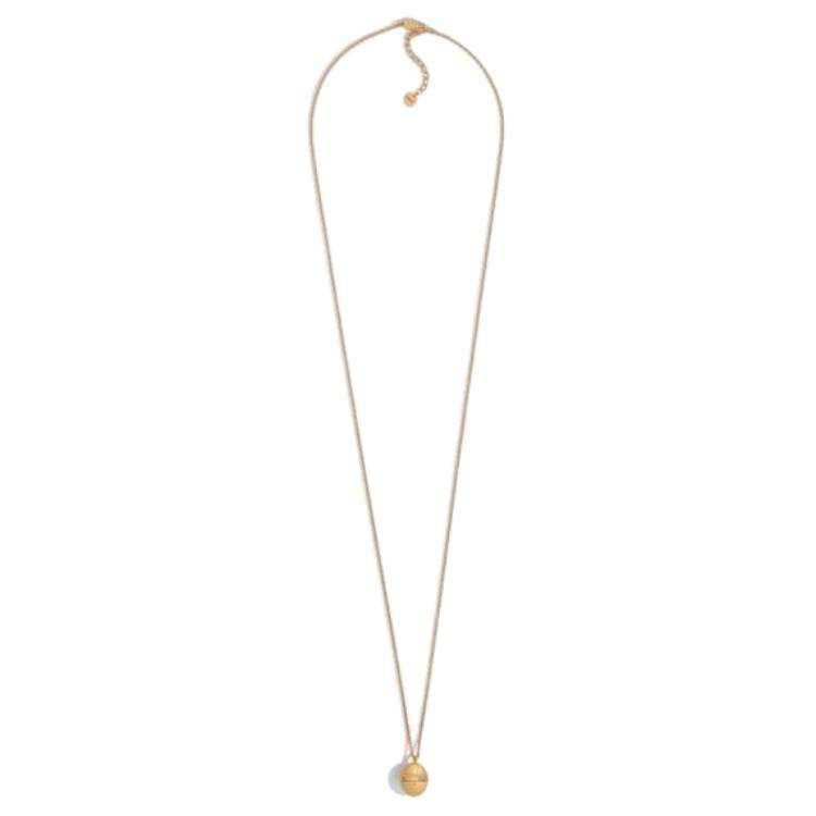 DIOR Brand Logo Gold Plated Necklaces Women's Gold