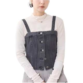 FREAK'S STORE Multiway Denim Tube Top Strapless Top Women's