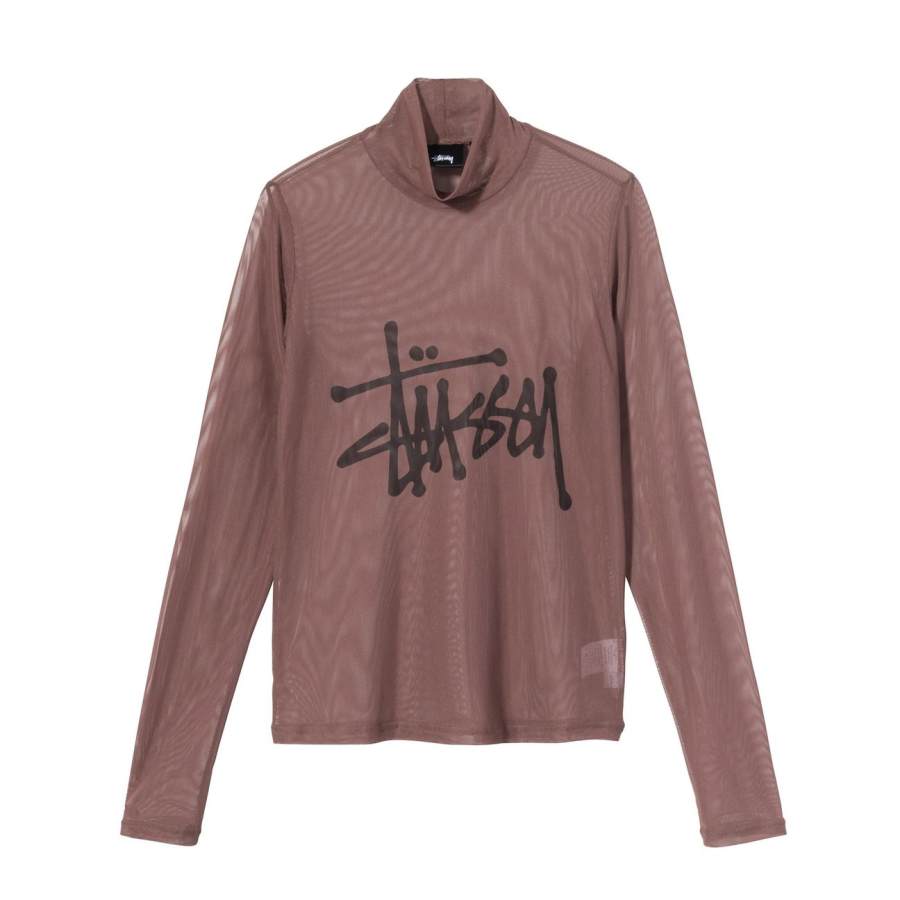Stussy T Shirts Women's Stand Collar