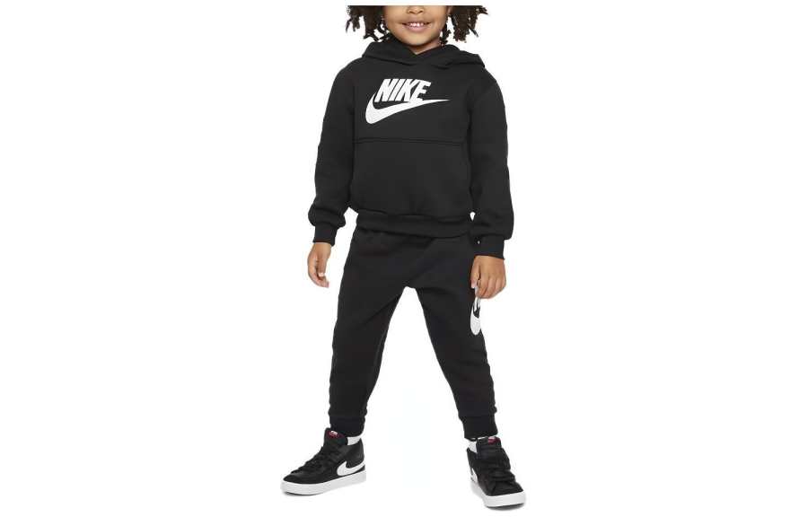 Nike Nike Infant And Toddler Suit Kids' Apparel Snow Day Fleece Crew Set Black Infant And Toddler