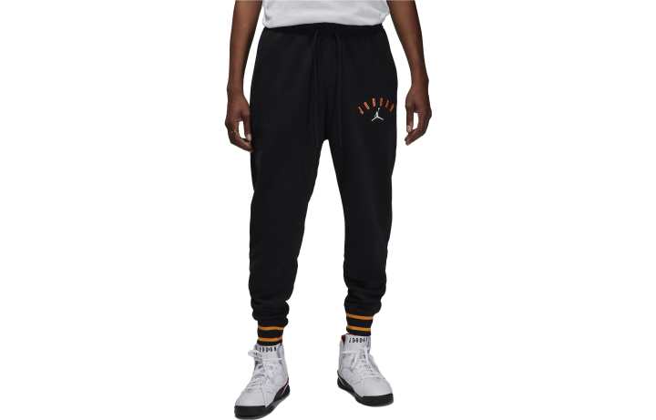 Jordan Jordan Flight Knitted Sweatpants Men's Black Moderate Cuffed Pants