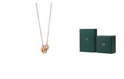 JAY 925 Sterling Silver Necklaces Women's Rose Gold