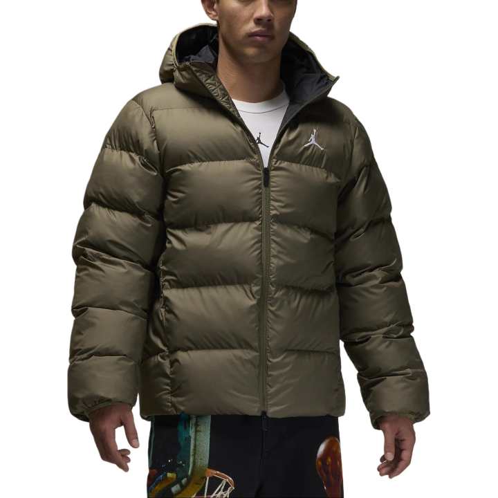 Jordan Jordan Brooklyn Therma FIT Puffer Jacket Men's Medium Olive/Black