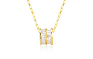 QIMEILA Micro Pave Shiny Zircon Necklaces Women's