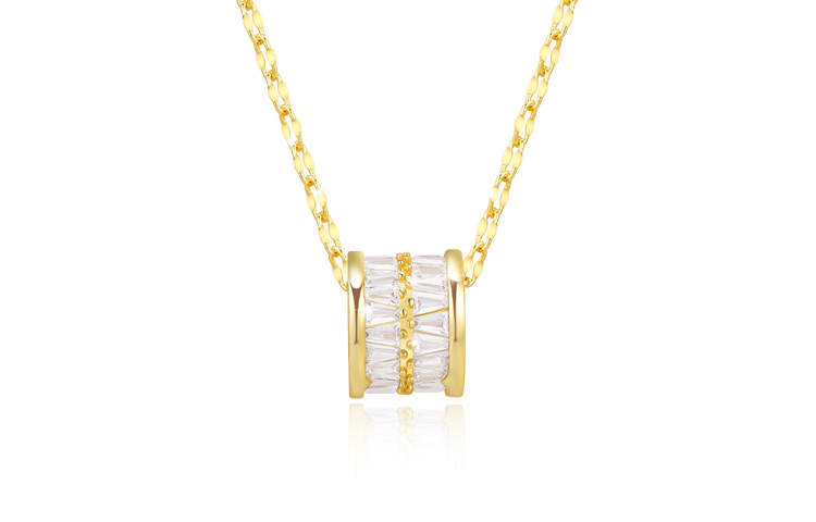 QIMEILA Micro Pave Shiny Zircon Necklaces Women's