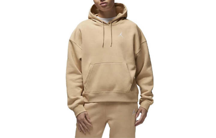Jordan Jordan Brooklyn Sweatshirts Women's Desert Yellow Hooded Moderate Regular
