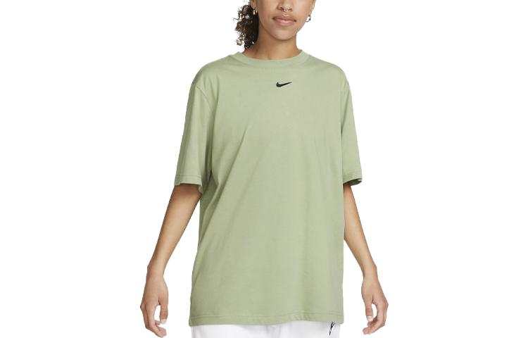 Nike Nike T Shirts Women's Oil Green Crew Neck Moderate Straight Fit