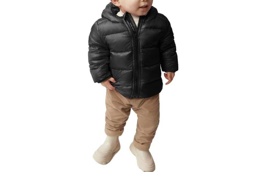 Canada Goose Down Jacket Baby Crofton Hoody Black Infant And Toddler