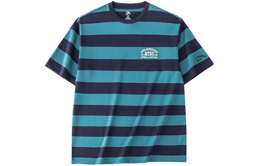 Anta Life Collection T Shirt Men's Wisteria Bamboo Green/Midnight Blue