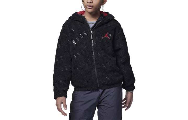 Jordan Jordan Jackets & Coats Kids' Apparel Jacquard Sherpa Jacket Black Kids'