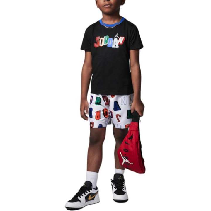 Jordan Jordan Casual Sportswear Clothing Sets Black+White Kids'