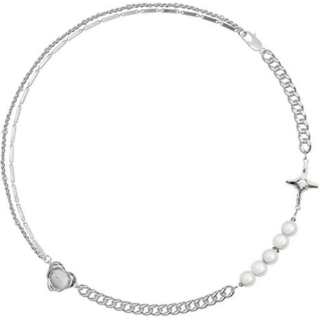 KVK White Gold Plated Anti Allergy Necklaces Unisex