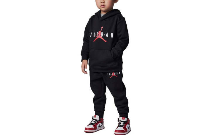 Jordan Jordan Casual Sportswear Jumpman Pullover Hoodie And Joggers Set Kids'
