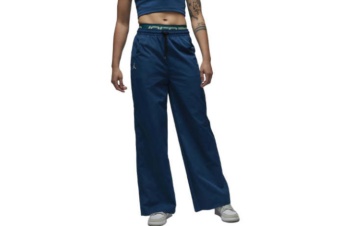 Jordan Jordan Knitted Sweatpants Women's Earthy Blue Moderate Straight Fit Pants