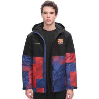 All Star Partner Puffer Jackets Unisex Red Blue Patchwork Gradient Hooded Non Detachable Moderate Other