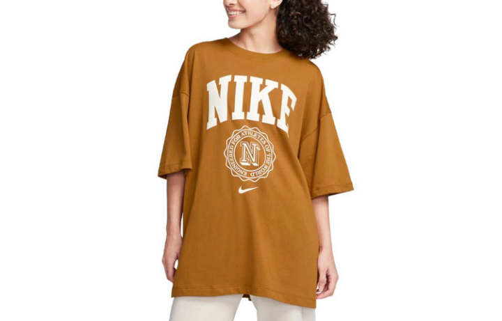 Nike Nike Drop Shoulder Sleeve T Shirt Women's Caramel