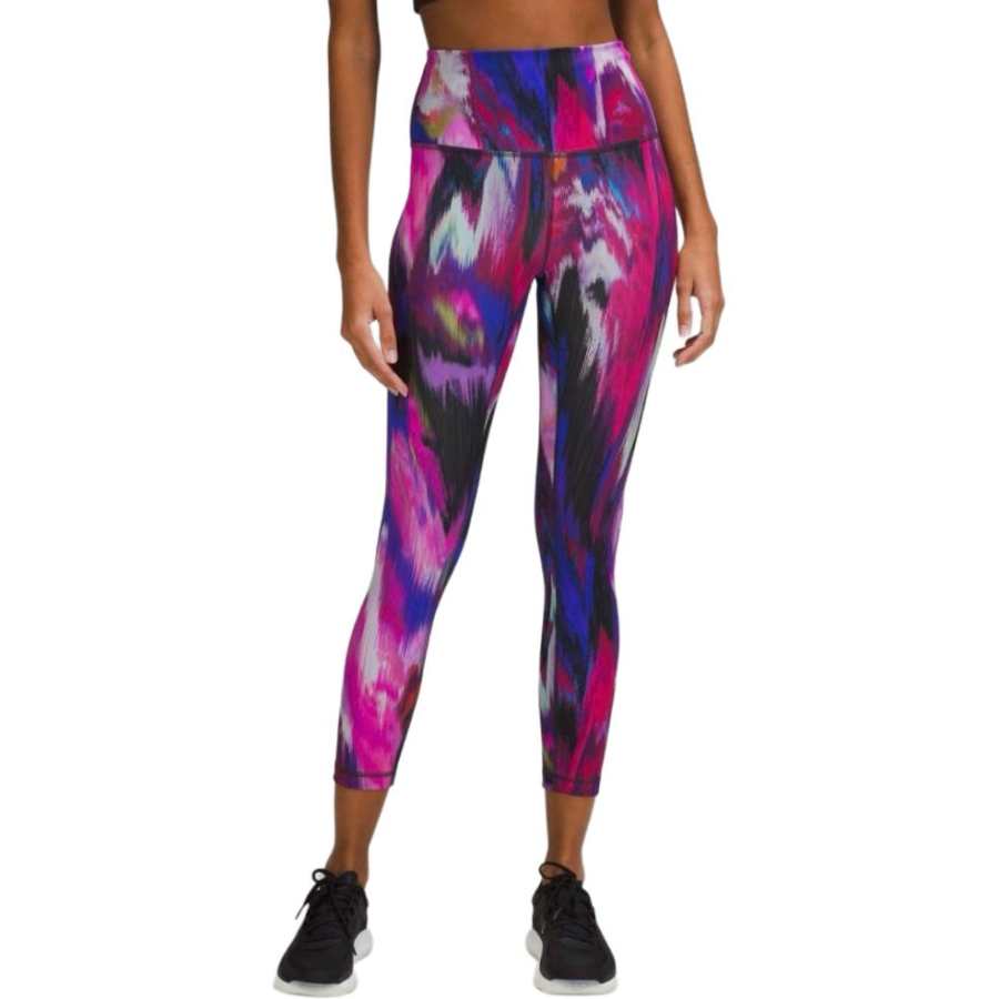 Lululemon Wunder Train Everlux™ Fabric High Rise Crop Sports Pants Women's Multicolor