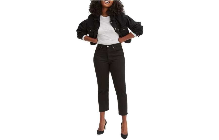 Levis Jeans Women's Black Moderate Straight Fit Pants