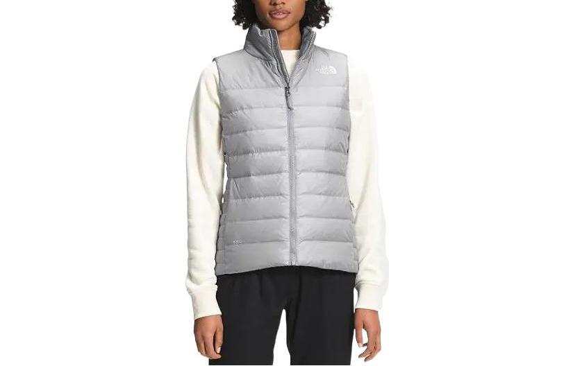 THE NORTH FACE Vests Women's Gray Stand Collar Moderate Straight Fit