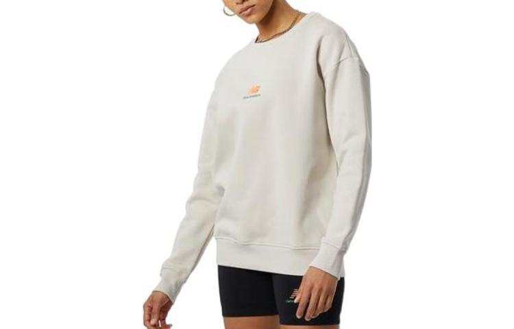 New Balance New Balance Sweatshirts Women's Ecru Crew Neck Moderate Other
