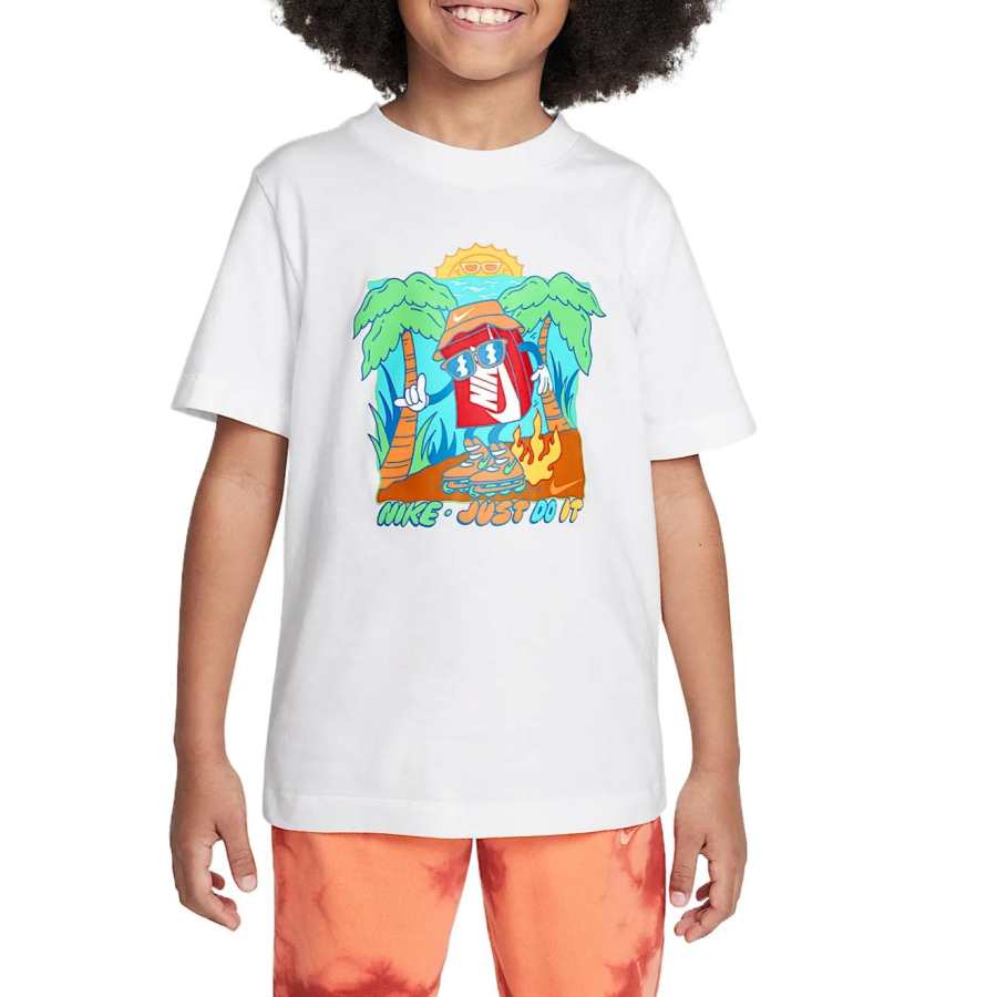 Nike Nike Sportswear T Shirt SS25 White Kids'
