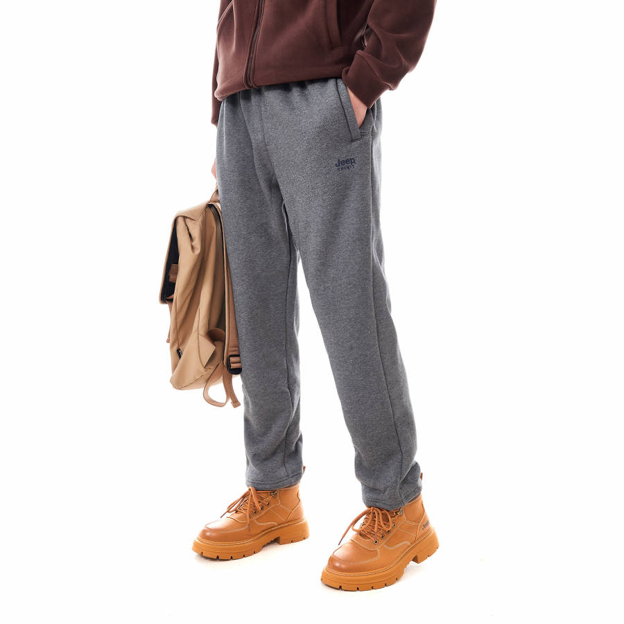 JEEP SPIRIT Casual Pants Men's Thickened And Fleece Lined Straight Fit Pants
