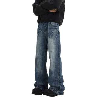 SUNSETMONENT Jeans Unisex Vintage Blue
