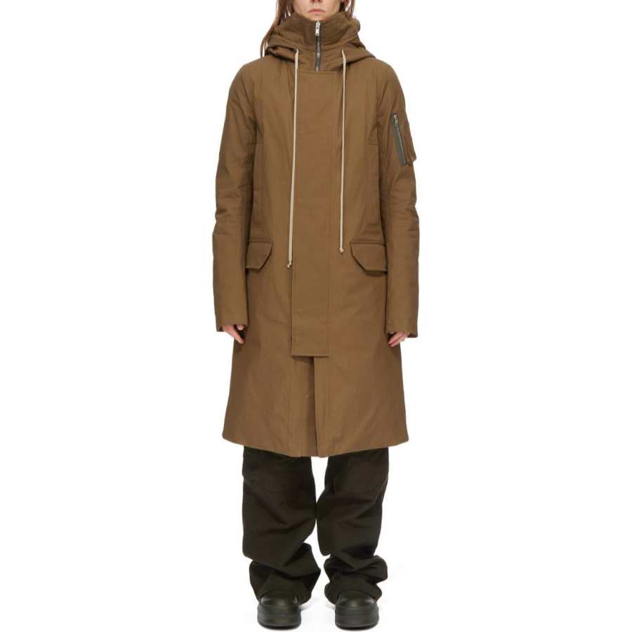 RICK OWENS Drkshdw Drawstring Hooded Coat