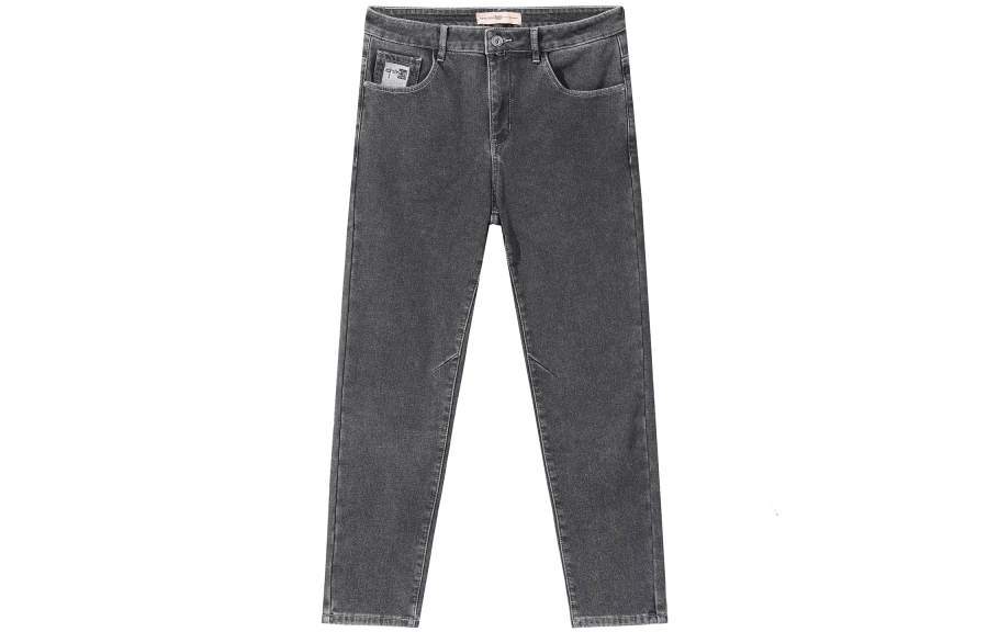Tonlion Jeans Unisex Thickened And Fleece Lined Straight Fit Pants