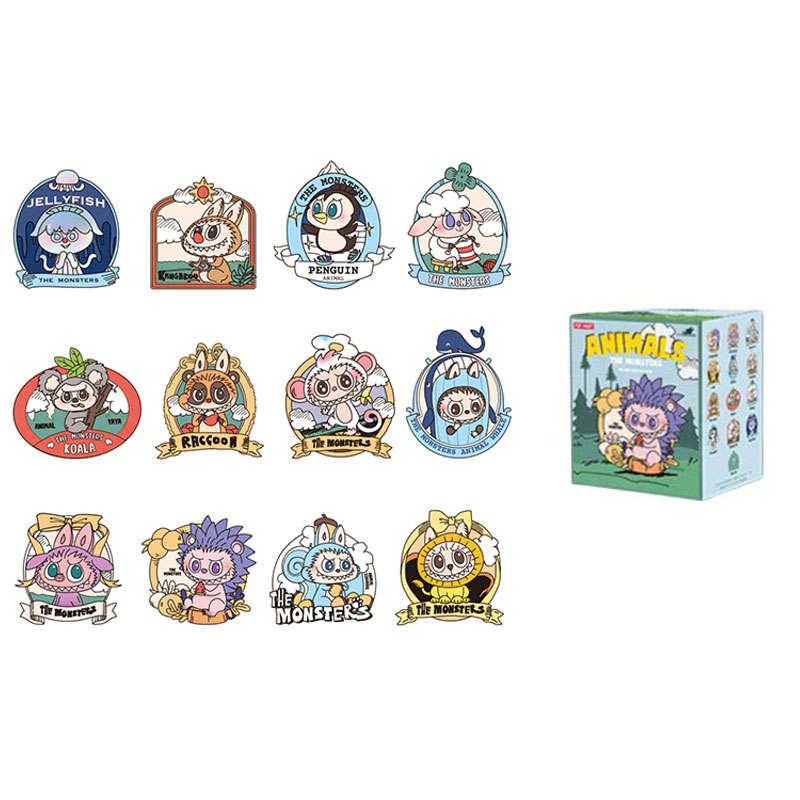 POP MART THE MONSTERS Elf Animal Collection, Badge Mystery Boxes Single Mystery Box/Whole Box 12 Pcs