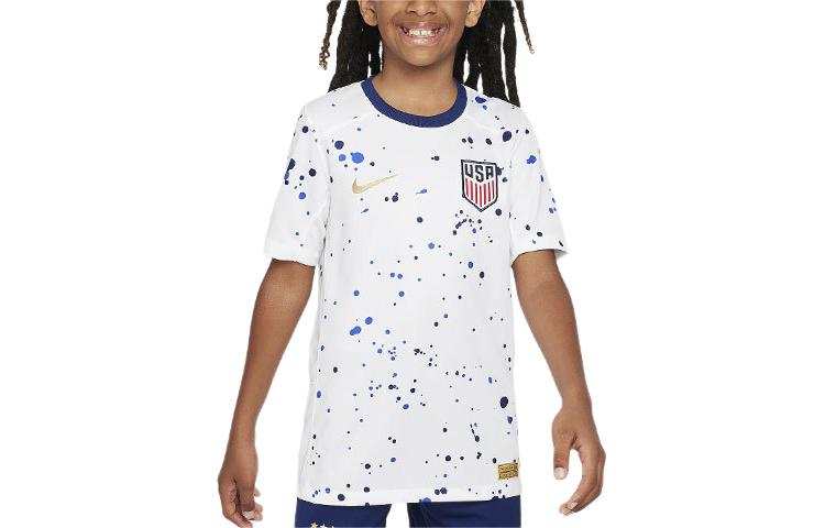 Nike Nike United States Soccer Olympic Collection T Shirt USMNT 2023 Stadium Home White Kids'