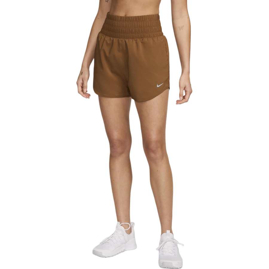 Nike Nike Women's Dri FIT Ultra High Waisted 3' Brief Lined Shorts Casual Shorts Women's Tan