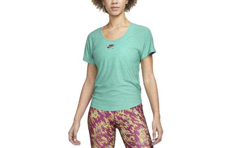 Nike Nike T Shirts Women's Light Green Crew Neck Moderate Straight Fit