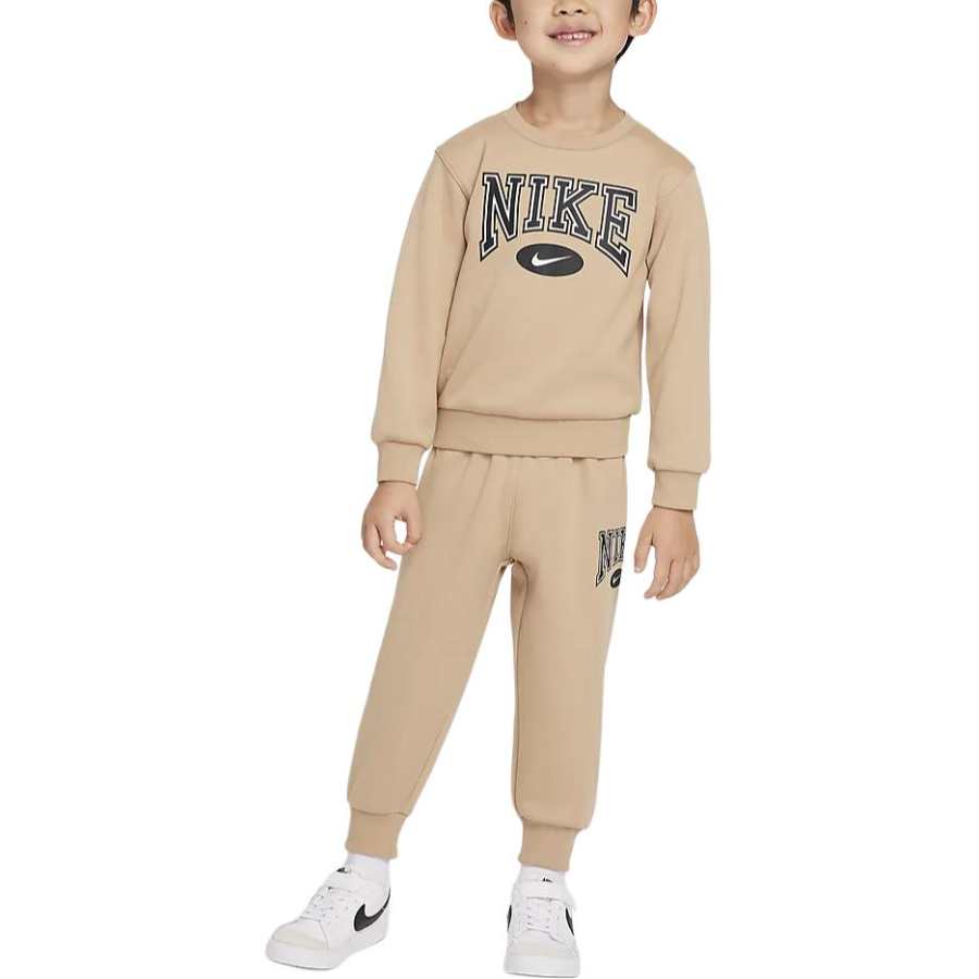 Nike Nike Casual Sportswear Gameday Essentials Brand Logo Letter Fleece Lined Crew Neck Top Comfortable Soft Long Pants