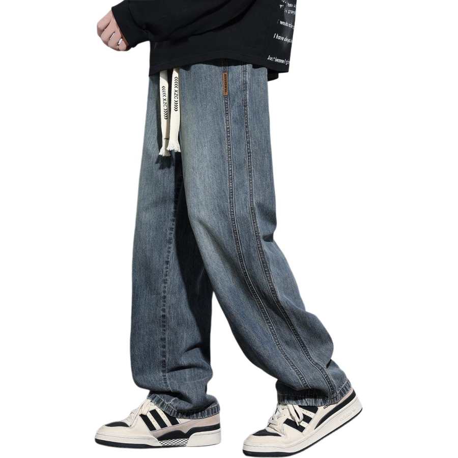 Tonlion Jeans Men's Thin Straight Fit Pants