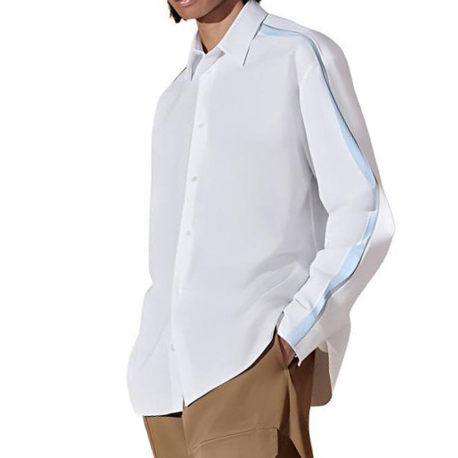 HERMES HERMES Shirts Men's White Lapel Moderate Other