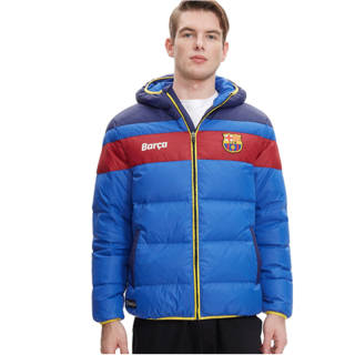 All Star Partner Down Jackets Unisex Barça Official Red Blue Stripes Hooded Non Detachable Moderate
