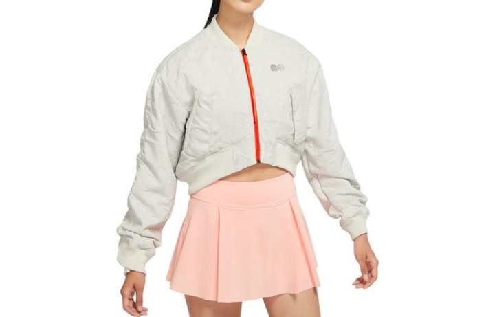 Nike Nike Jackets Women's Light Bone / Team Orange / Wolf Gray Baseball Collar Moderate Other