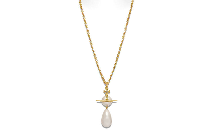 Vivienne Westwood Crystal Necklaces Women's Gold