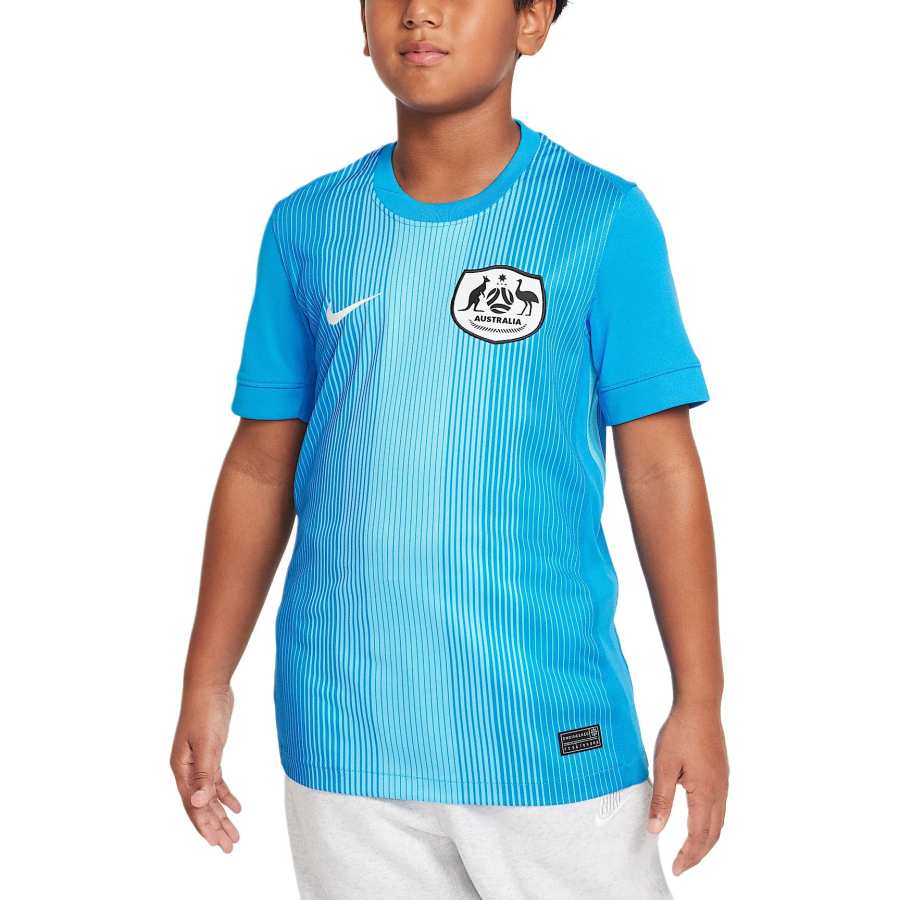 Nike Nike Dri Fit T Shirt Australie 2025/26 Stadium Gardien De But Photo Blue/Baltic Sea Blue/White Teenagers