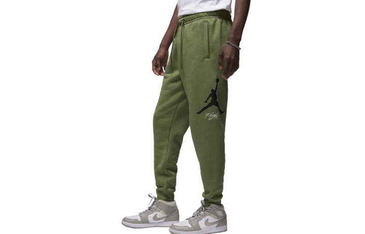 Jordan Jordan ESSENTIALS Knitted Sweatpants Men's Light Olive Moderate Cuffed Pants