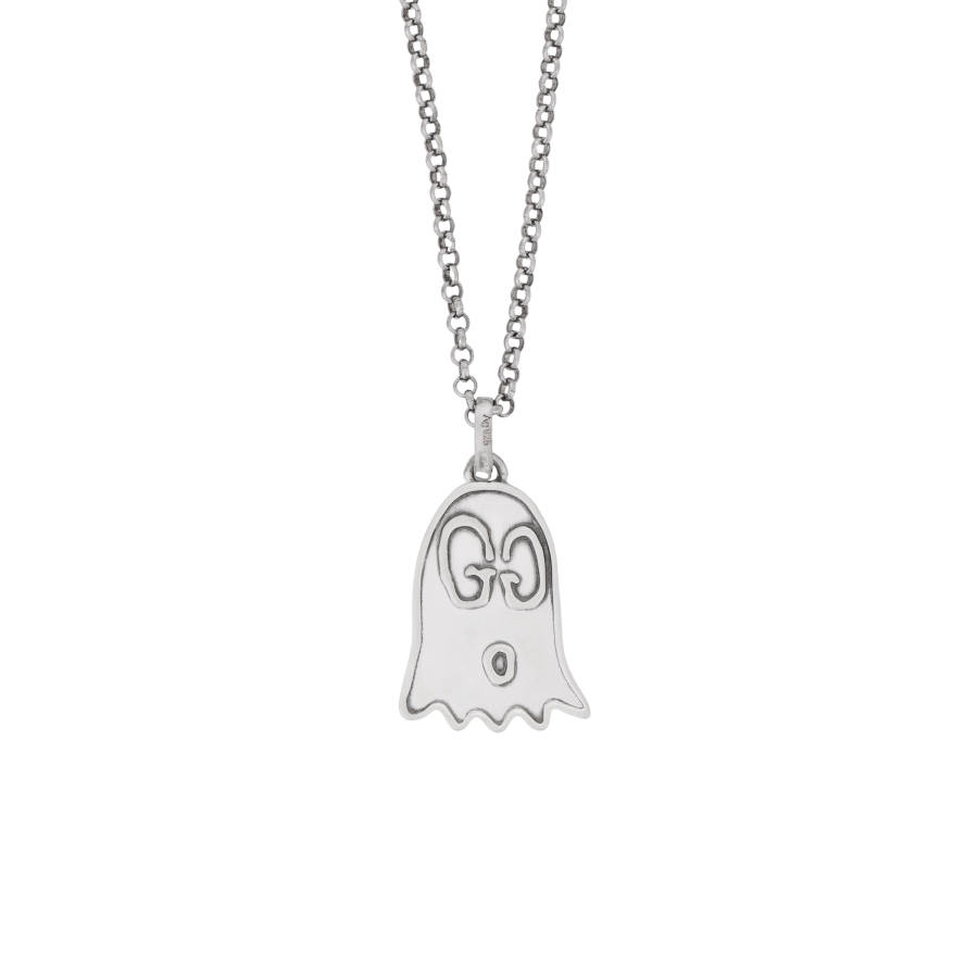 GUCCI 925 Sterling Silver Necklaces Unisex Silver