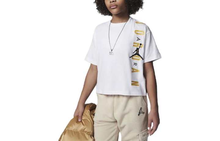 Jordan Jordan Kids' Apparel 'Time To Shine' Tee T Shirt White Kids'